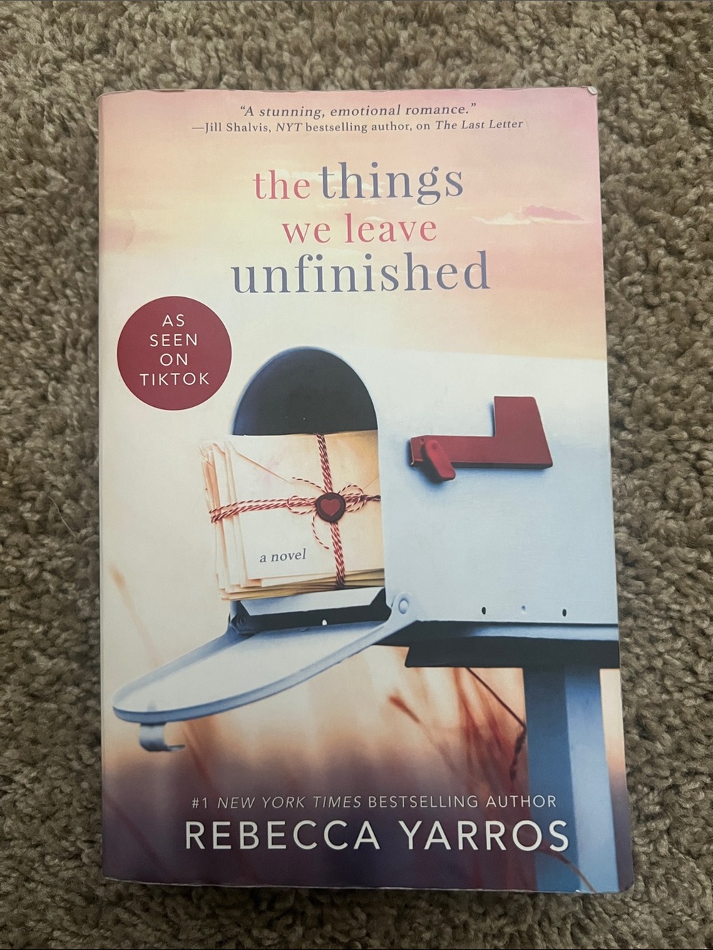 The Things We Leave Unfinished by Rebecca Yarros - Pastel Mailbox Cover